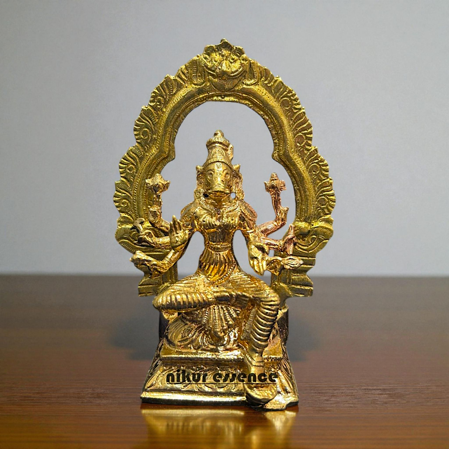 Narasimha Vishnu Panchaloha Idol by Nikur Essence – Handcrafted Divine Protector Statue for Pooja Nikuressence