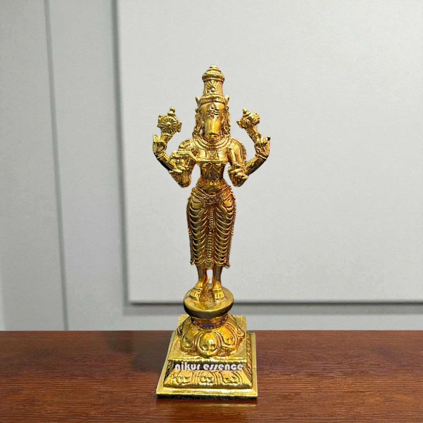Standing Lord Narasimha Vishnu Panchaloha Idol by Nikur Essence Nikuressence