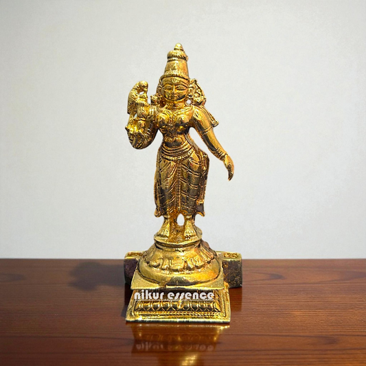 Graceful Goddess Meenakshi Panchaloha Idol by Nikur Essence Nikuressence