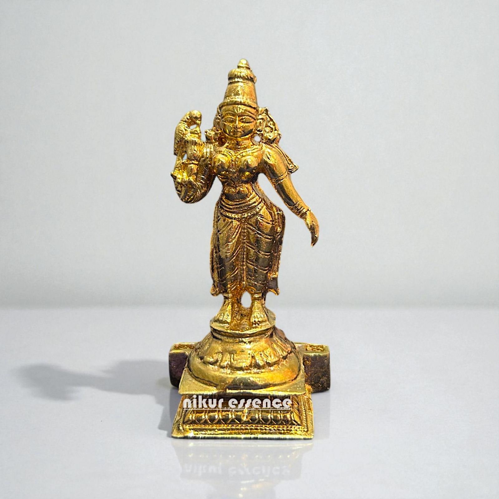 Graceful Goddess Meenakshi Panchaloha Idol by Nikur Essence Nikuressence