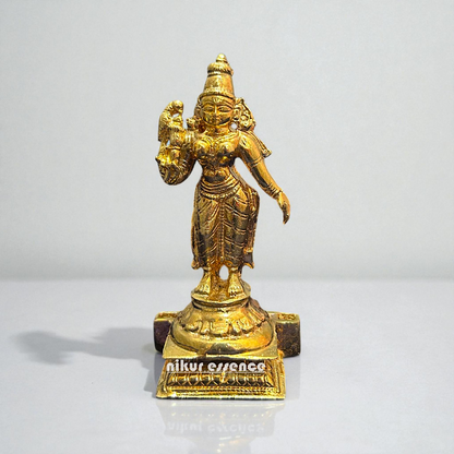 Graceful Goddess Meenakshi Panchaloha Idol by Nikur Essence Nikuressence