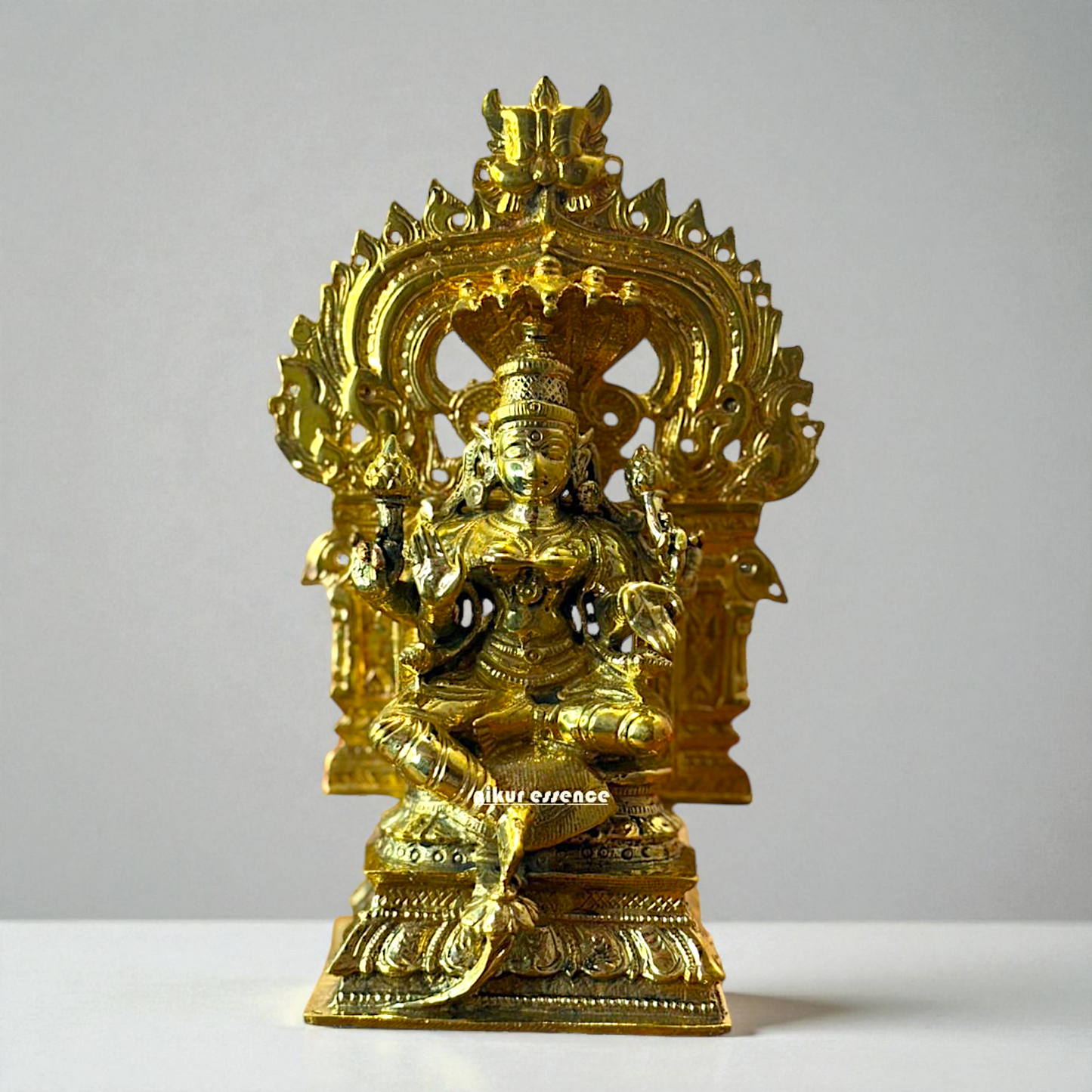 Lakshmi Maa Panchaloha Idol by Nikur Essence | Handcrafted Sacred Metal Sculpture Nikuressence