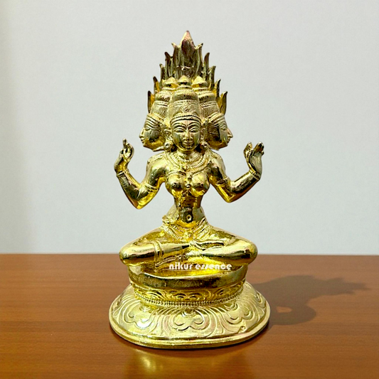 Shree Shatru Vidvamsini Panchaloha Idol by Nikur Essence | Handcrafted Sacred Metal Sculpture | Divine Panchaloha Goddess Statue for Protection Nikuressence
