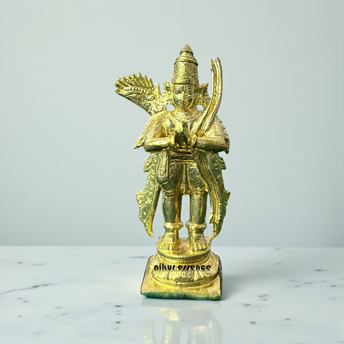 Lord Lakshman Panchaloha Idol by Nikur Essence | Handcrafted Sacred Metal Sculpture | Divine Panchaloha Lakshmana Statue Nikuressence