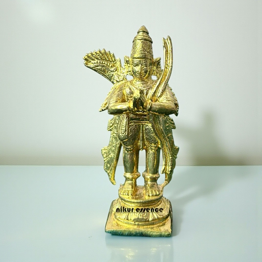 Lord Lakshman Panchaloha Idol by Nikur Essence | Handcrafted Sacred Metal Sculpture | Divine Panchaloha Lakshmana Statue Nikuressence