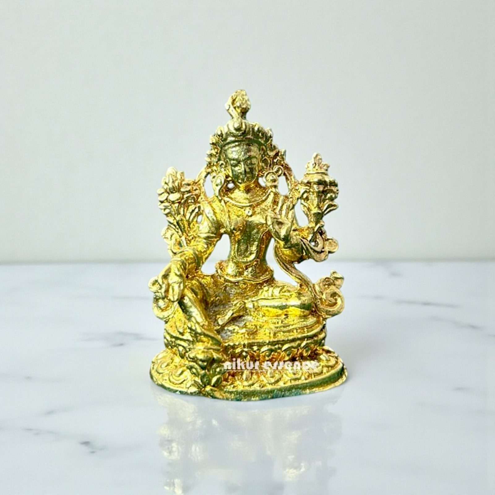 Goddess Tara Devi Panchaloha Idol by Nikur Essence | Handcrafted Sacred Metal Sculpture | Divine Panchaloha Tara Statue for Protection Nikuressence