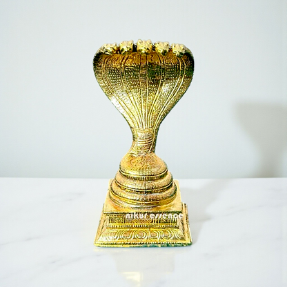 Divine Naag Peeta Panchaloha Idol by Nikur Essence – Handcrafted Sacred Snake Deity Statue in Panchaloha Metal for Protection Nikuressence