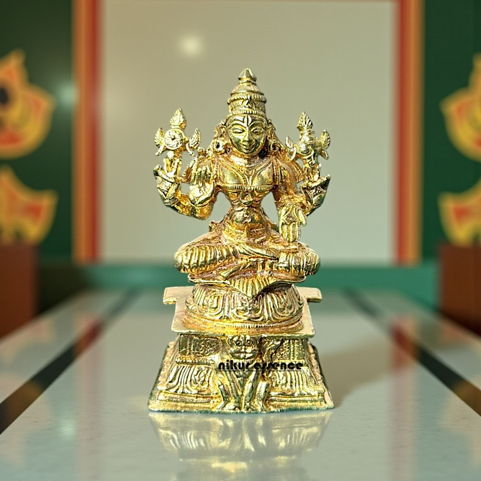 Divine Mookambika Panchaloha Idol by Nikur Essence – Handcrafted Sacred Goddess Statue Nikuressence