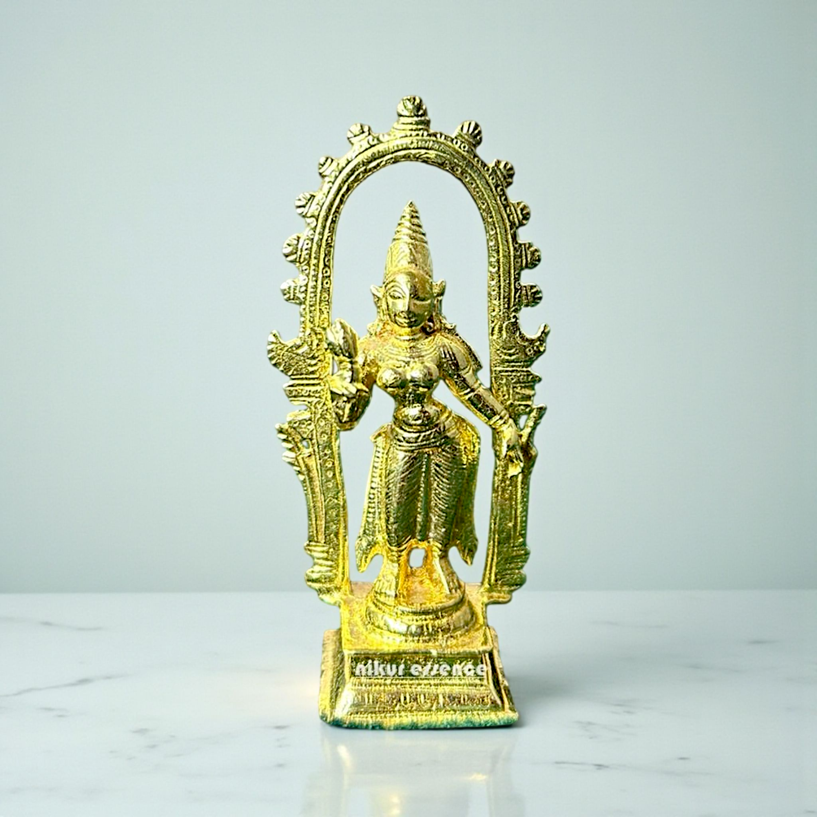 Divine Shivagami Panchaloha Idol by Nikur Essence – Handcrafted Sacred Goddess Statue Nikuressence