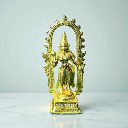 Divine Shivagami Panchaloha Idol by Nikur Essence – Handcrafted Sacred Goddess Statue Nikuressence
