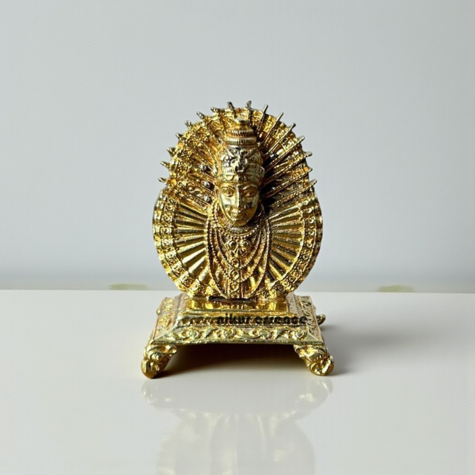 Nikur Essence Divine Goddess Renuka Yellamma Panchaloha Idol – Exquisite Handmade Panchaloha Devi Statue for Worship Nikuressence