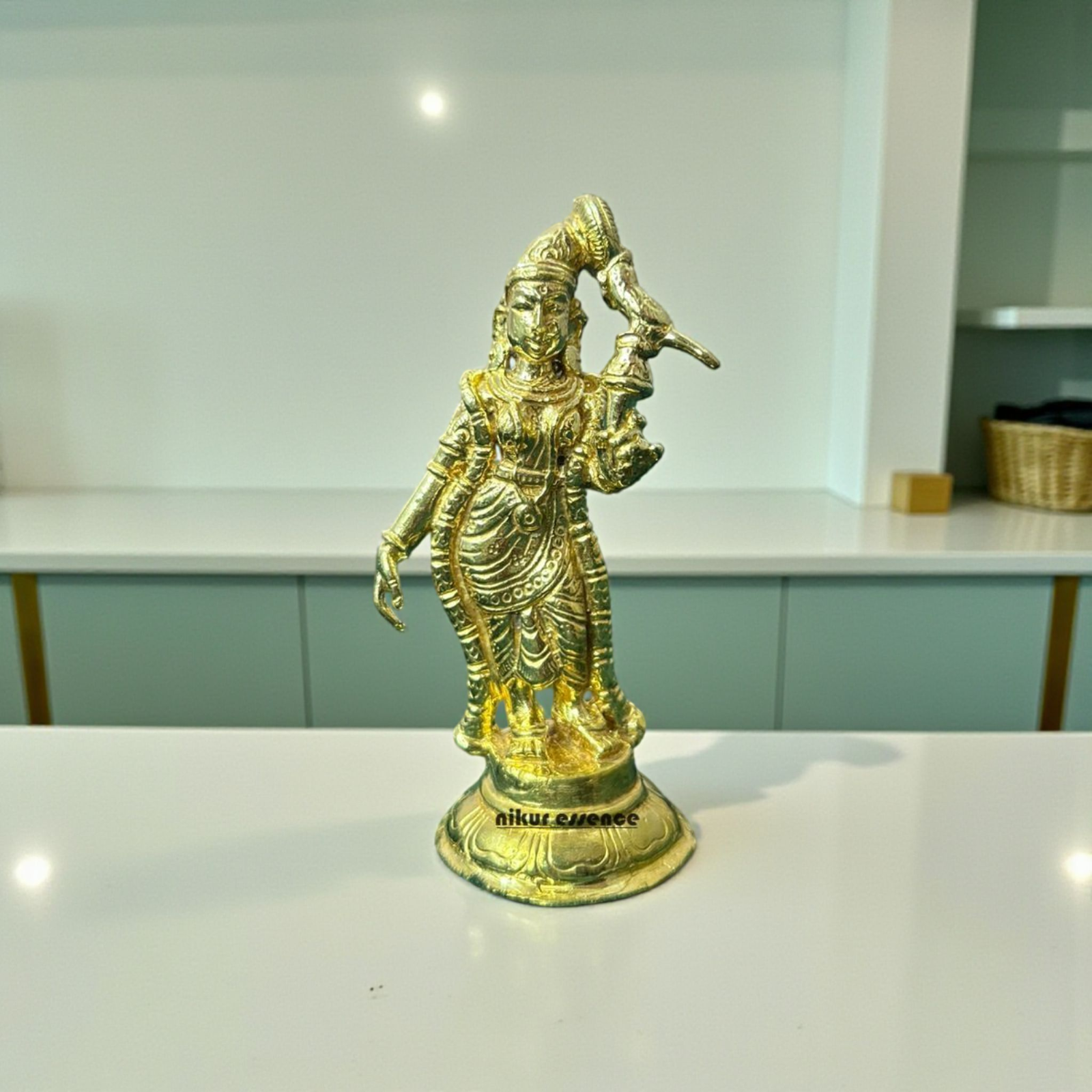 Goddess Andal Panchaloha Idol by Nikur Essence – Handcrafted Divine Statue in Sacred Panchaloha Metal for Devotion Nikuressence