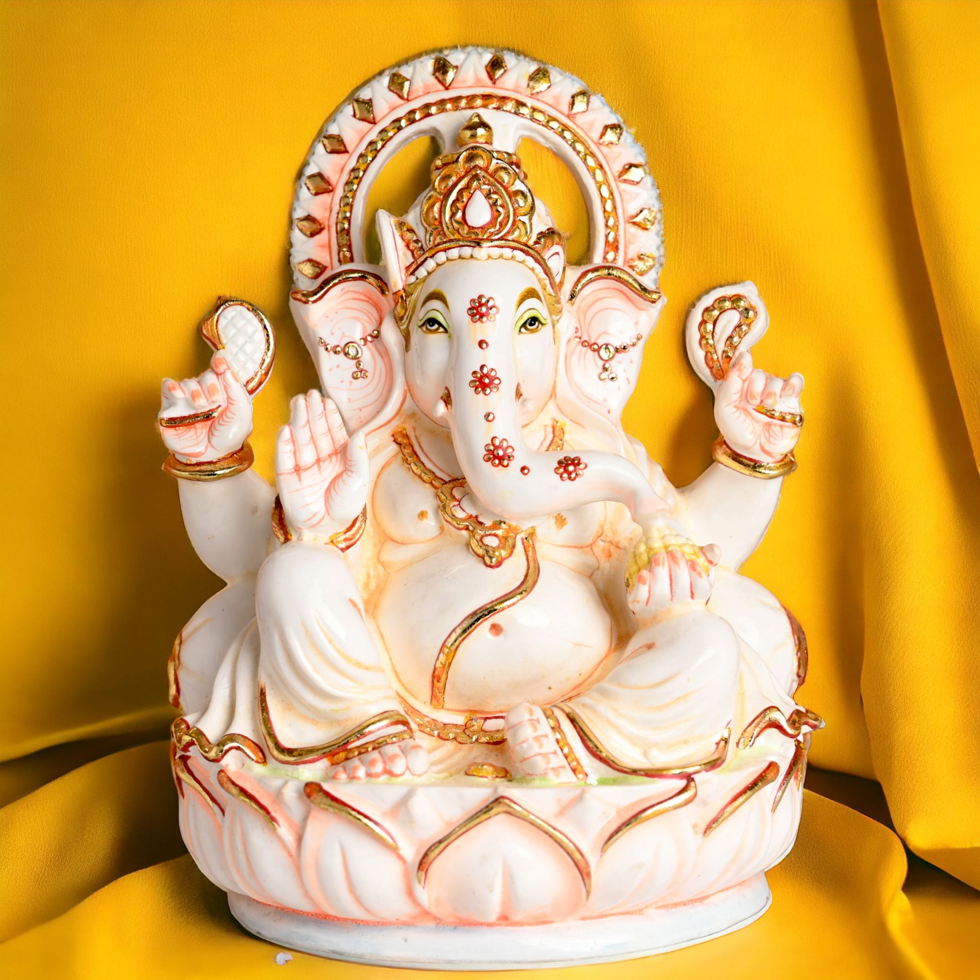 Buy Cultured Marble Ganesha Statue - Lord Ganesha Idol Nikuressence