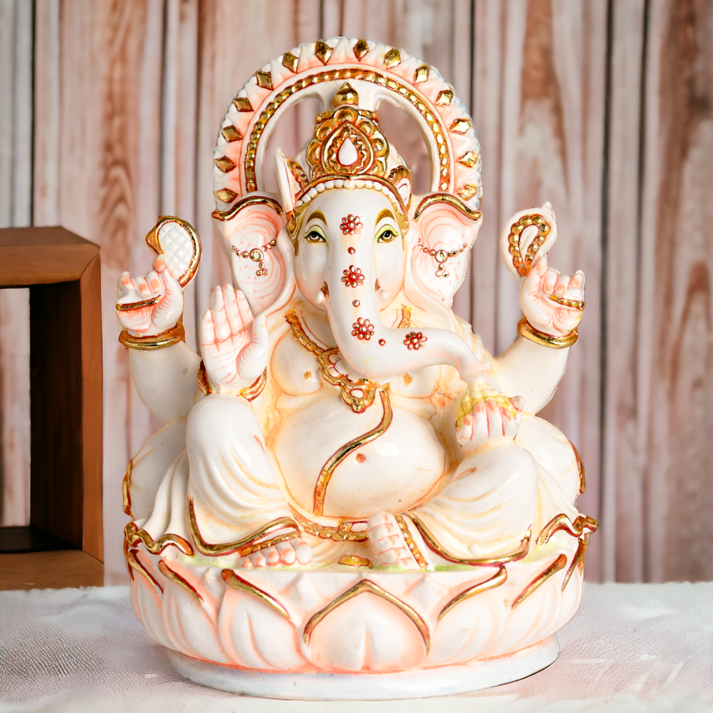 Buy Cultured Marble Ganesha Statue - Lord Ganesha Idol Nikuressence