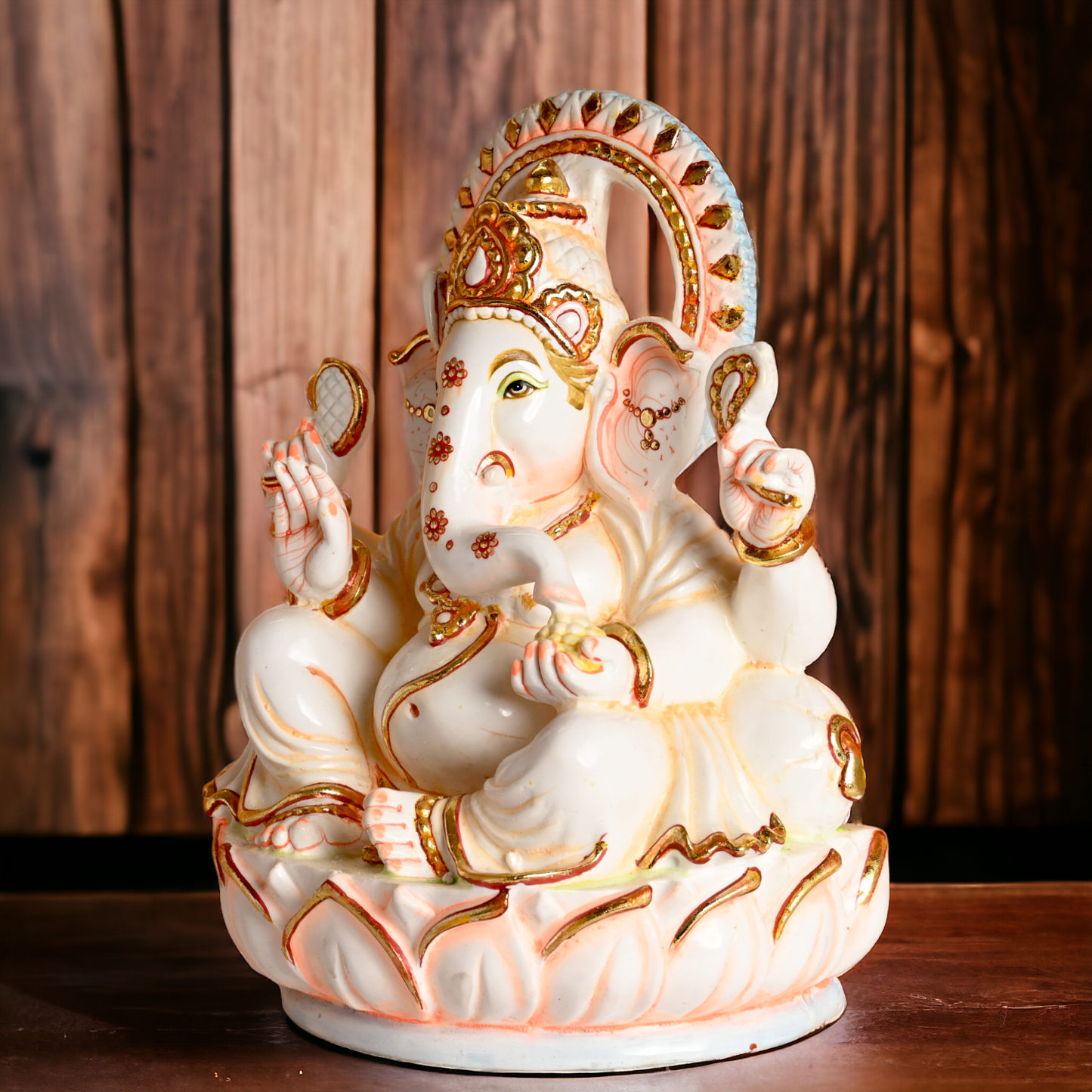 Buy Cultured Marble Ganesha Statue - Lord Ganesha Idol Nikuressence