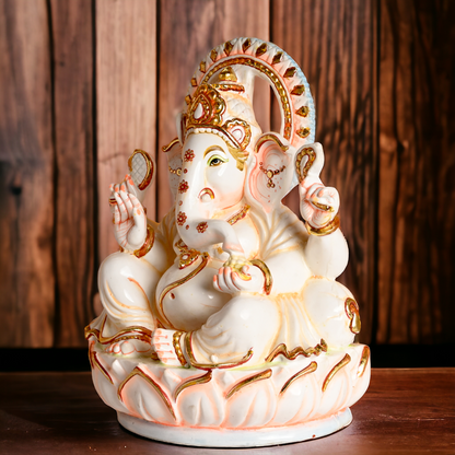 Buy Cultured Marble Ganesha Statue - Lord Ganesha Idol Nikuressence