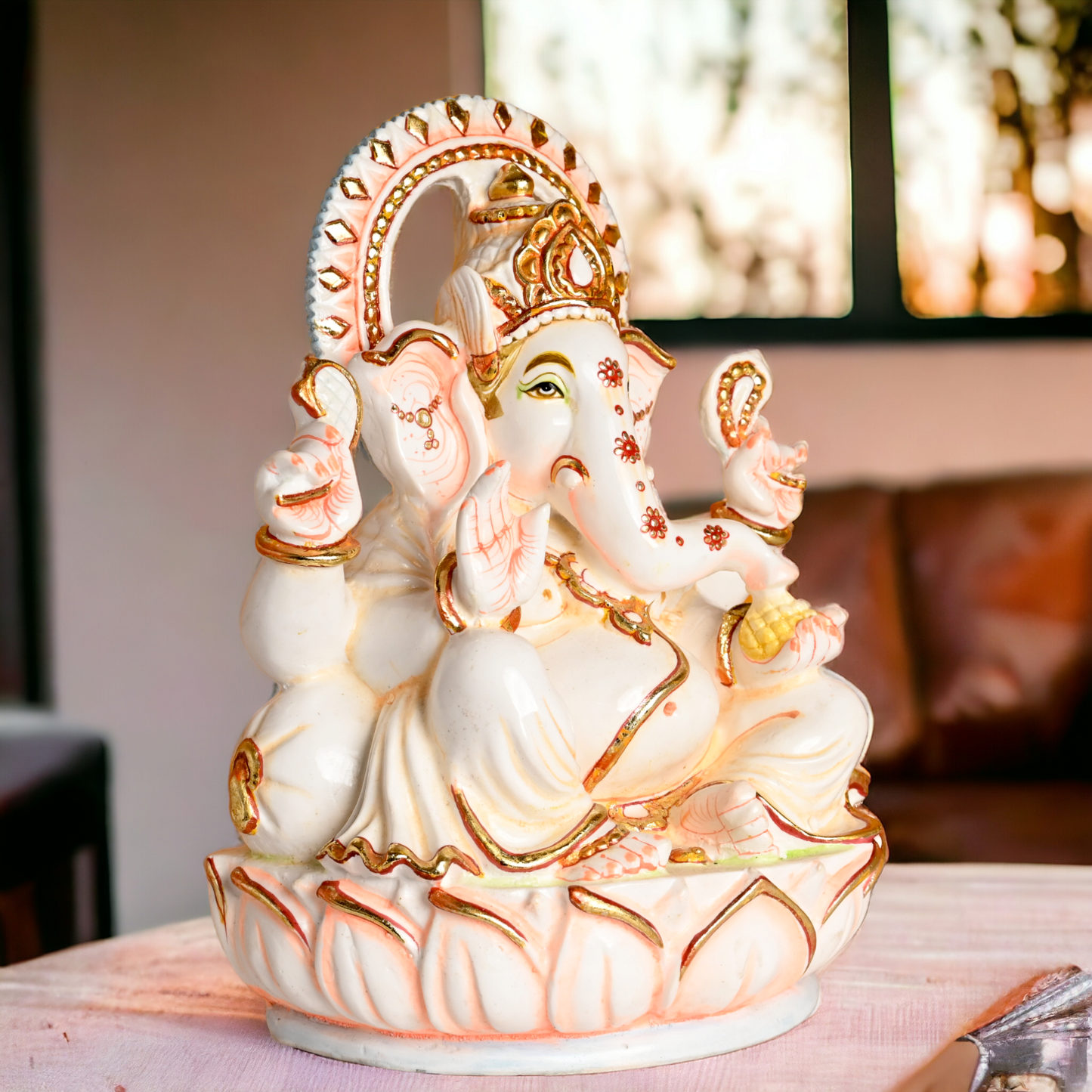 Buy Cultured Marble Ganesha Statue - Lord Ganesha Idol Nikuressence