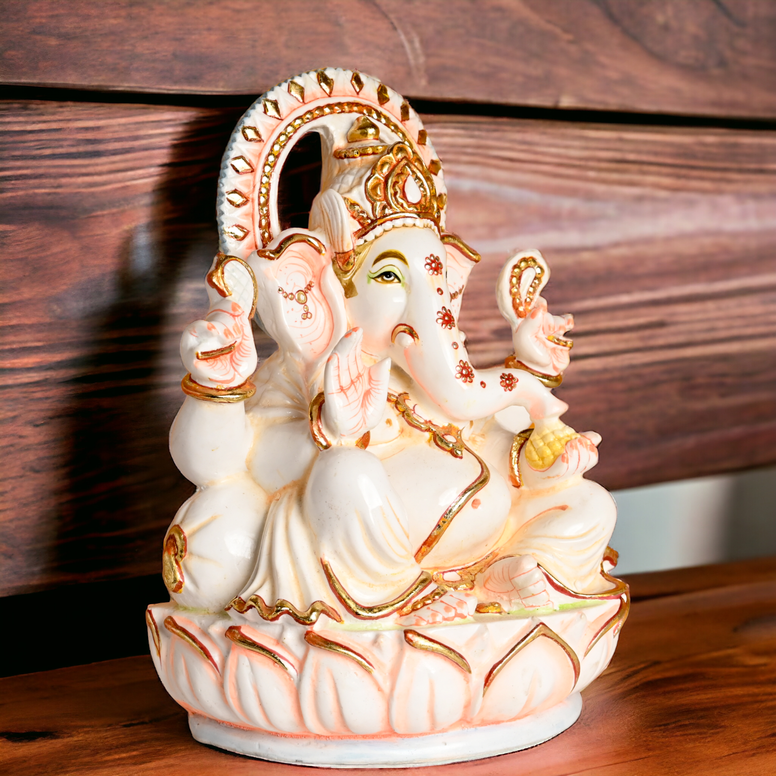Buy Cultured Marble Ganesha Statue - Lord Ganesha Idol Nikuressence