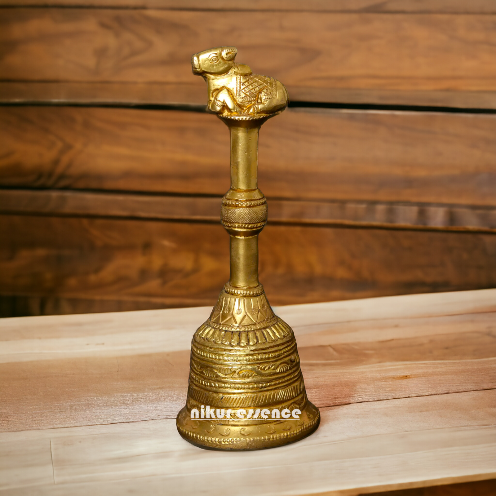 Pure Brass Nandi Bell - 6 Inches Nikuressence
