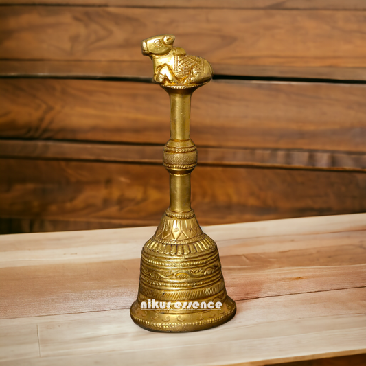 Pure Brass Nandi Bell - 6 Inches Nikuressence