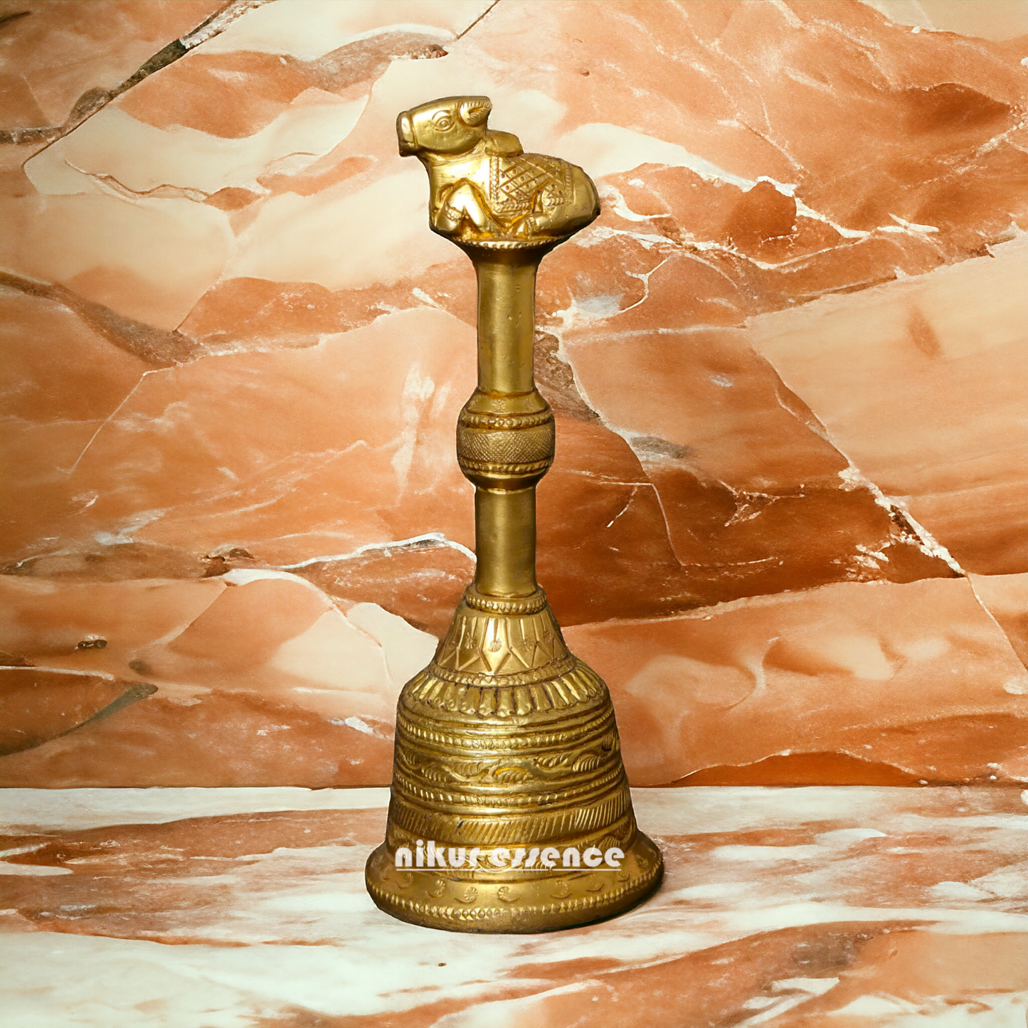 Pure Brass Nandi Bell - 6 Inches Nikuressence