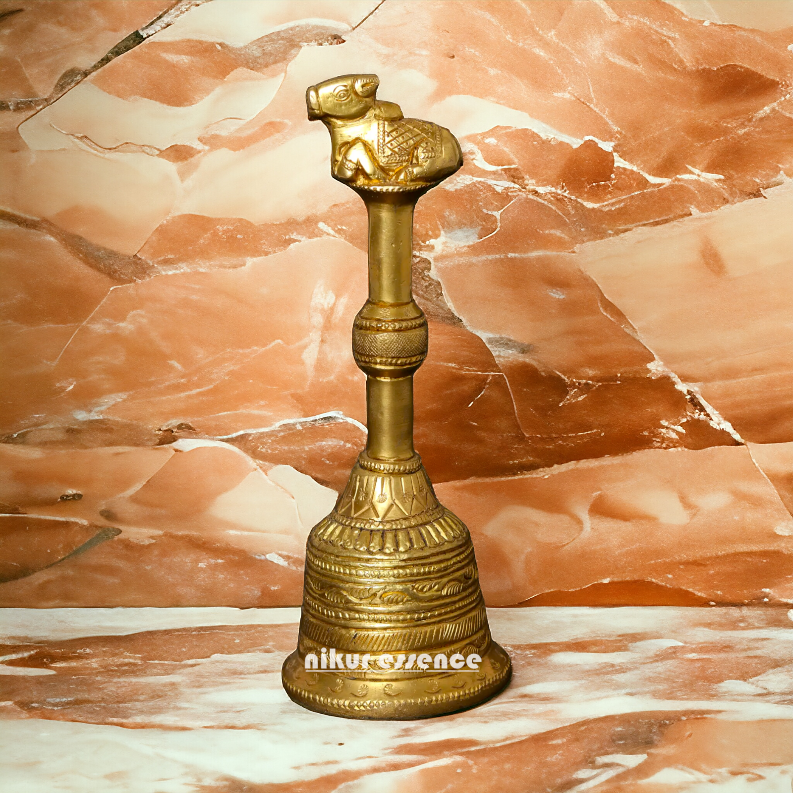 Pure Brass Nandi Bell - 6 Inches Nikuressence