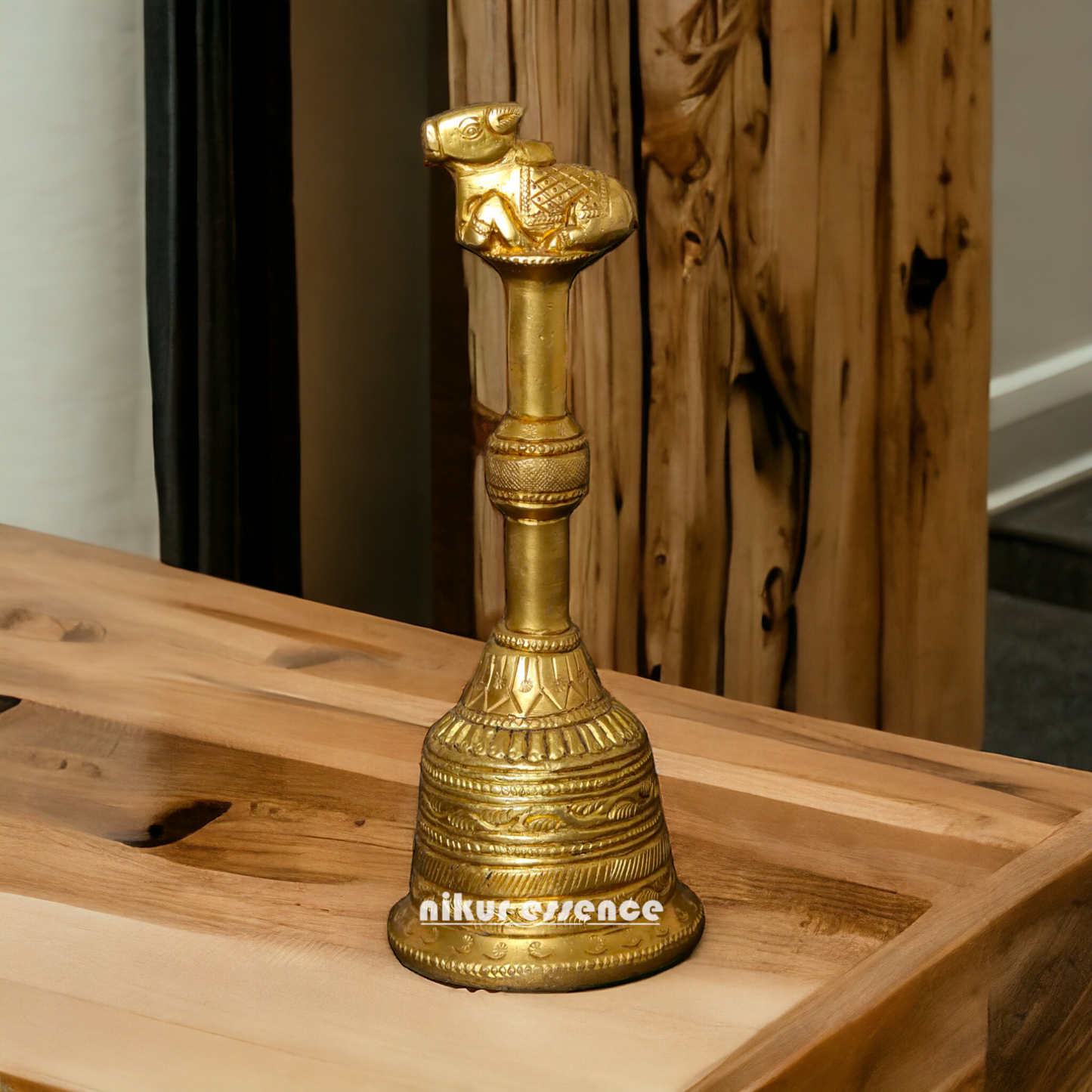 Pure Brass Nandi Bell - 6 Inches Nikuressence