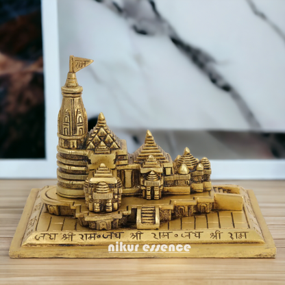 Buy Ayodhya Ram Mandir Temple Solid Brass idol - 8 Inches Nikuressence