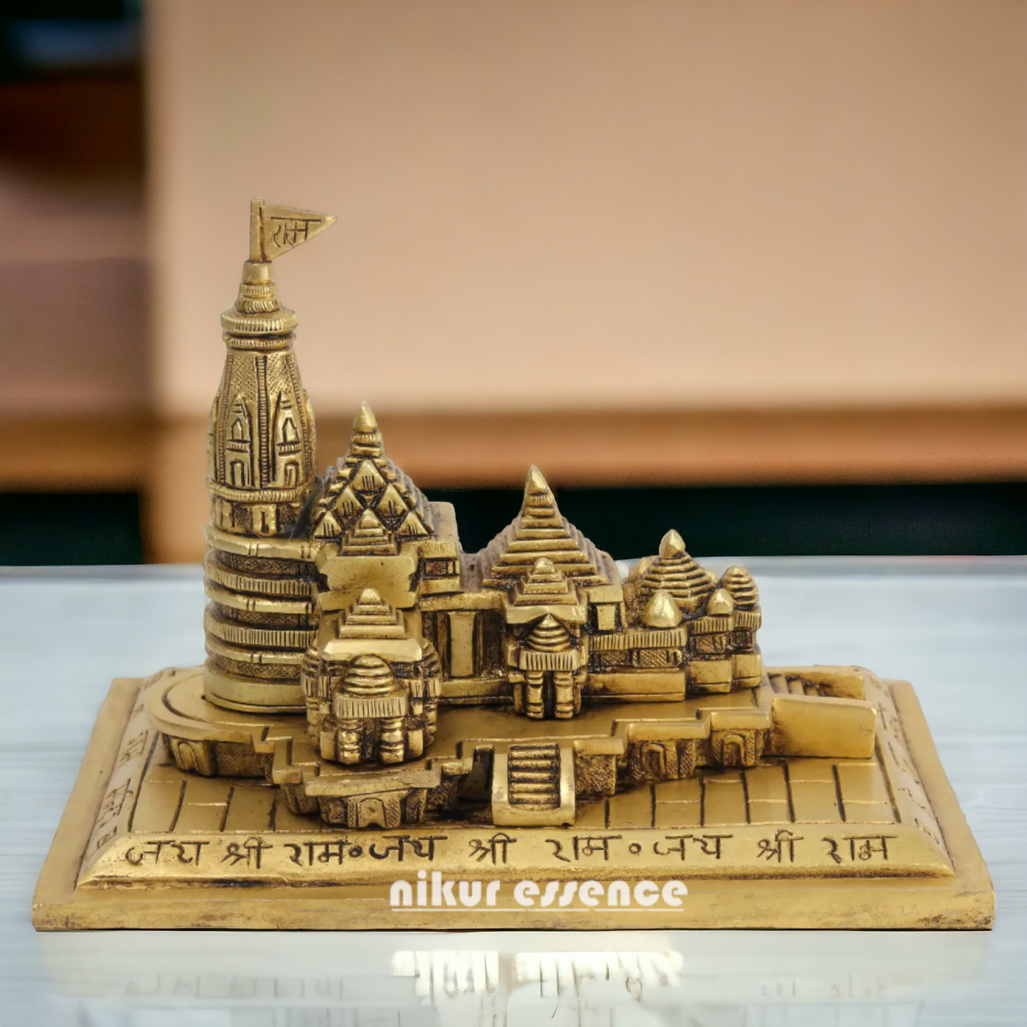 Buy Ayodhya Ram Mandir Temple Solid Brass idol - 8 Inches Nikuressence