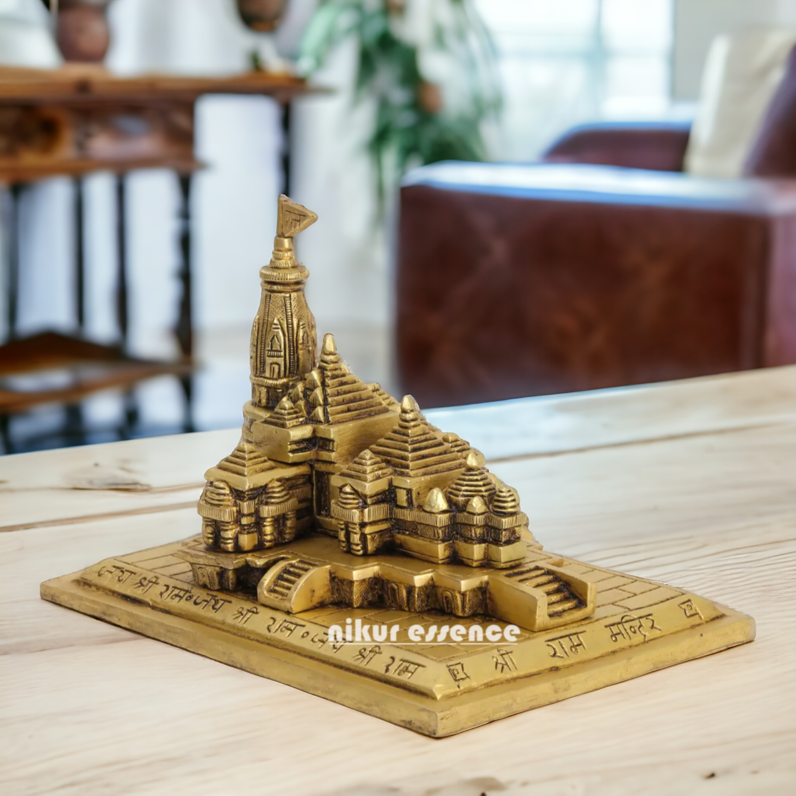 Buy Ayodhya Ram Mandir Temple Solid Brass idol - 8 Inches Nikuressence