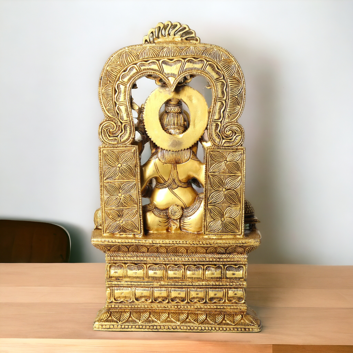 Solid brass Ganesh Sitting With Mouse statue- 20 Inches Nikuressence