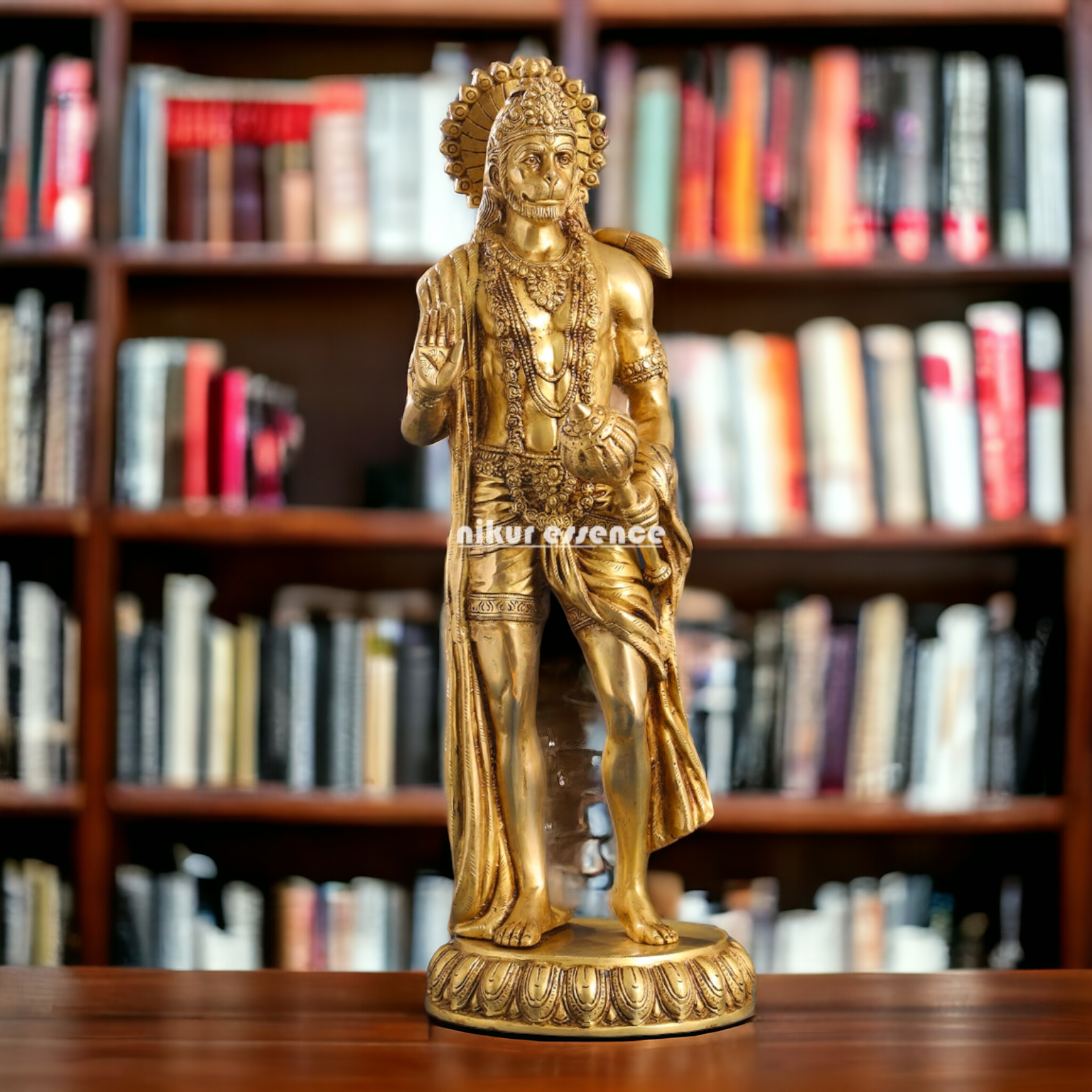 Lord Hanuman Monkey God standing Brass idol - 23 Inches Nikuressence