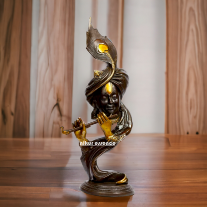 Buy Krishna With Playing Flute Brass Idol - 20 inches Nikuressence