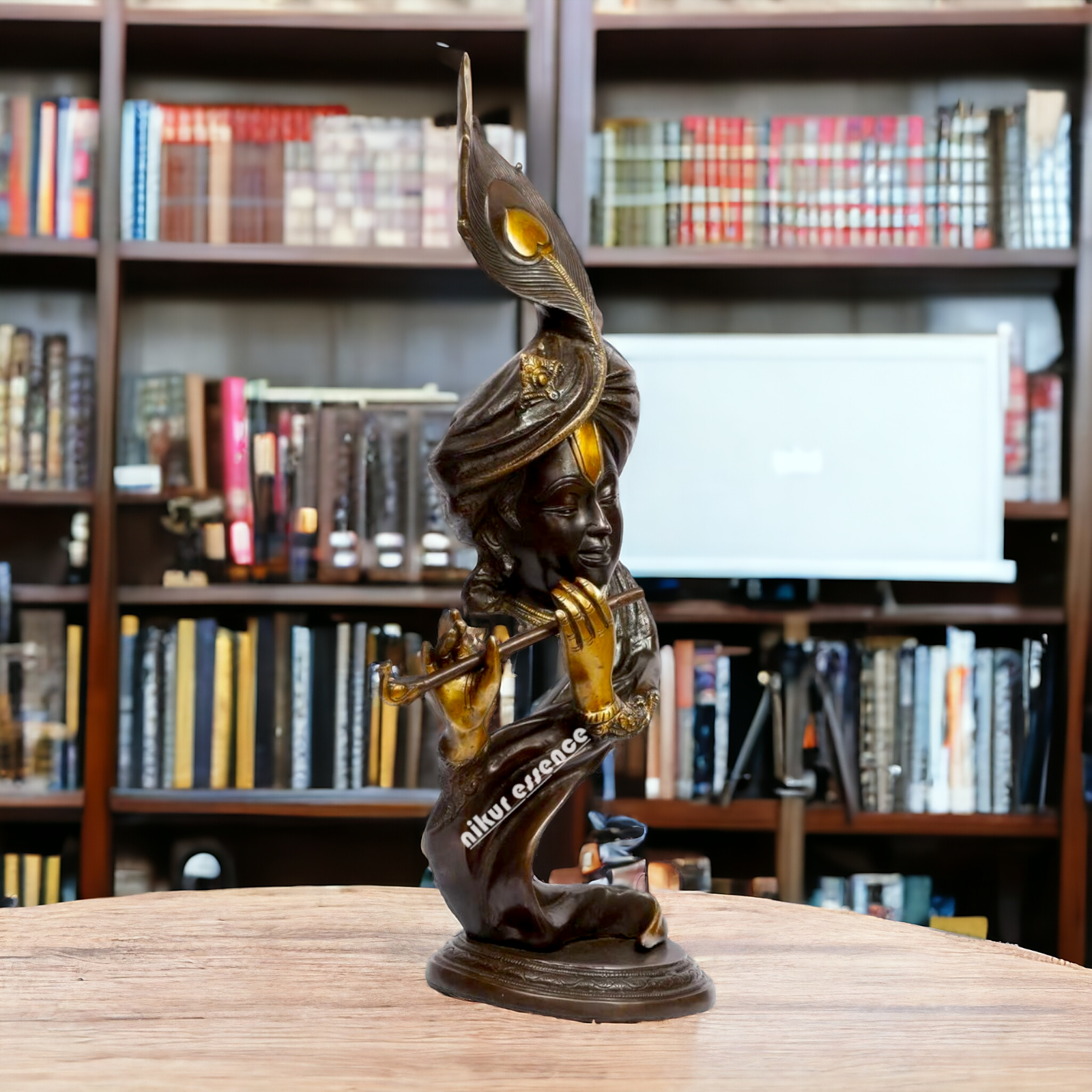 Buy Krishna With Playing Flute Brass Idol - 20 inches Nikuressence