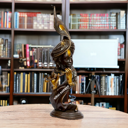 Buy Krishna With Playing Flute Brass Idol - 20 inches Nikuressence