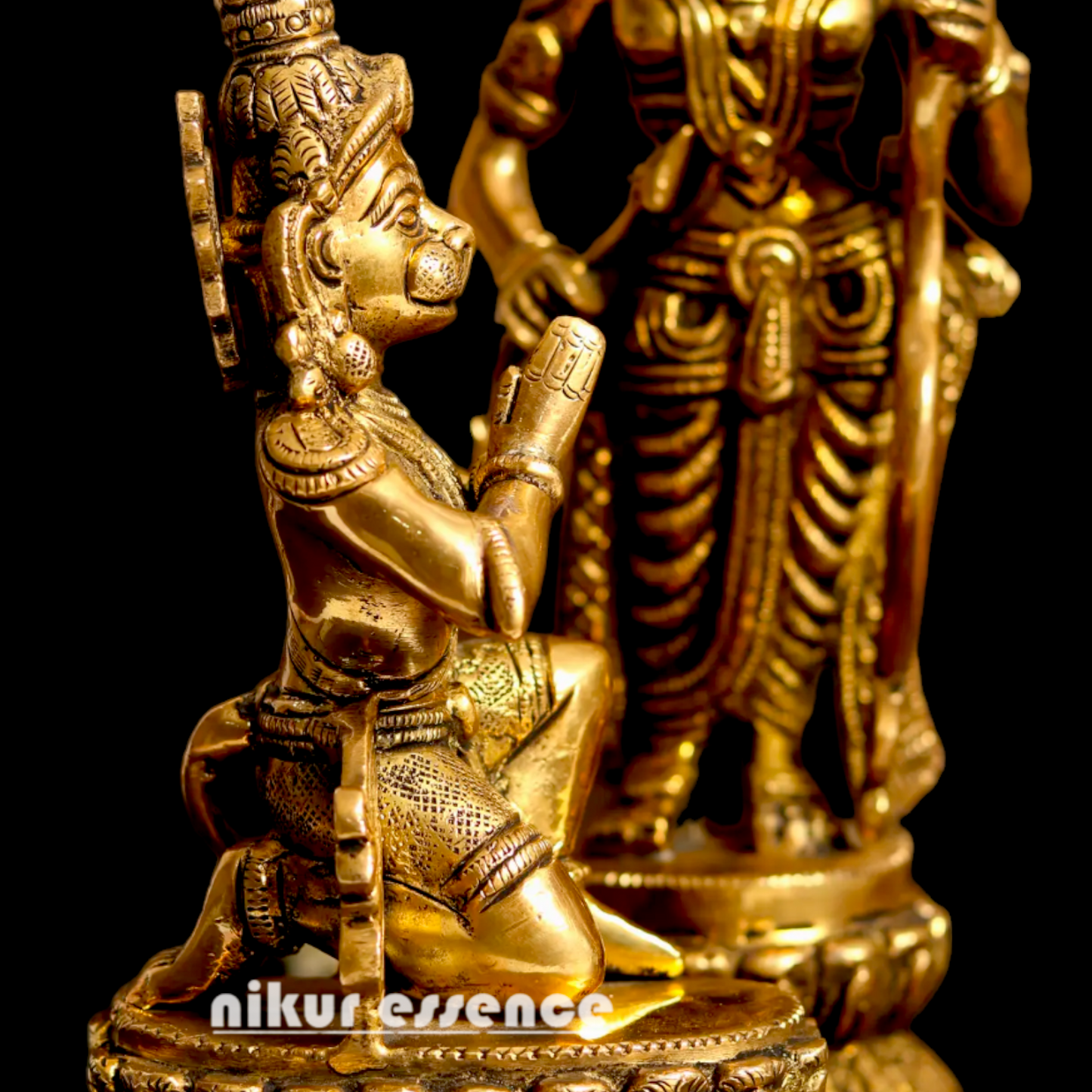 Antique Brass Ram Parivar Darbar idol - 12 inches Nikuressence