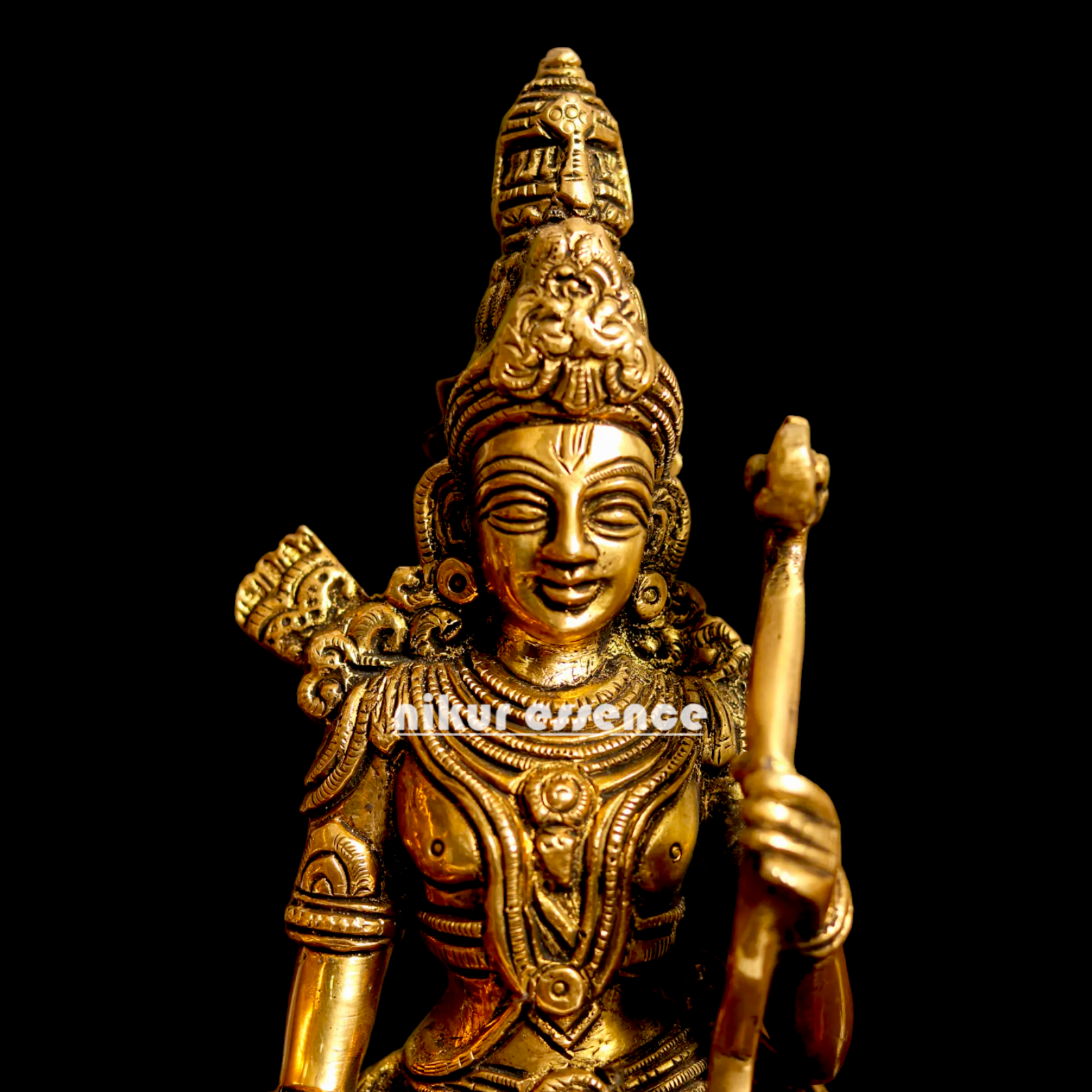 Antique Brass Ram Parivar Darbar idol - 12 inches Nikuressence