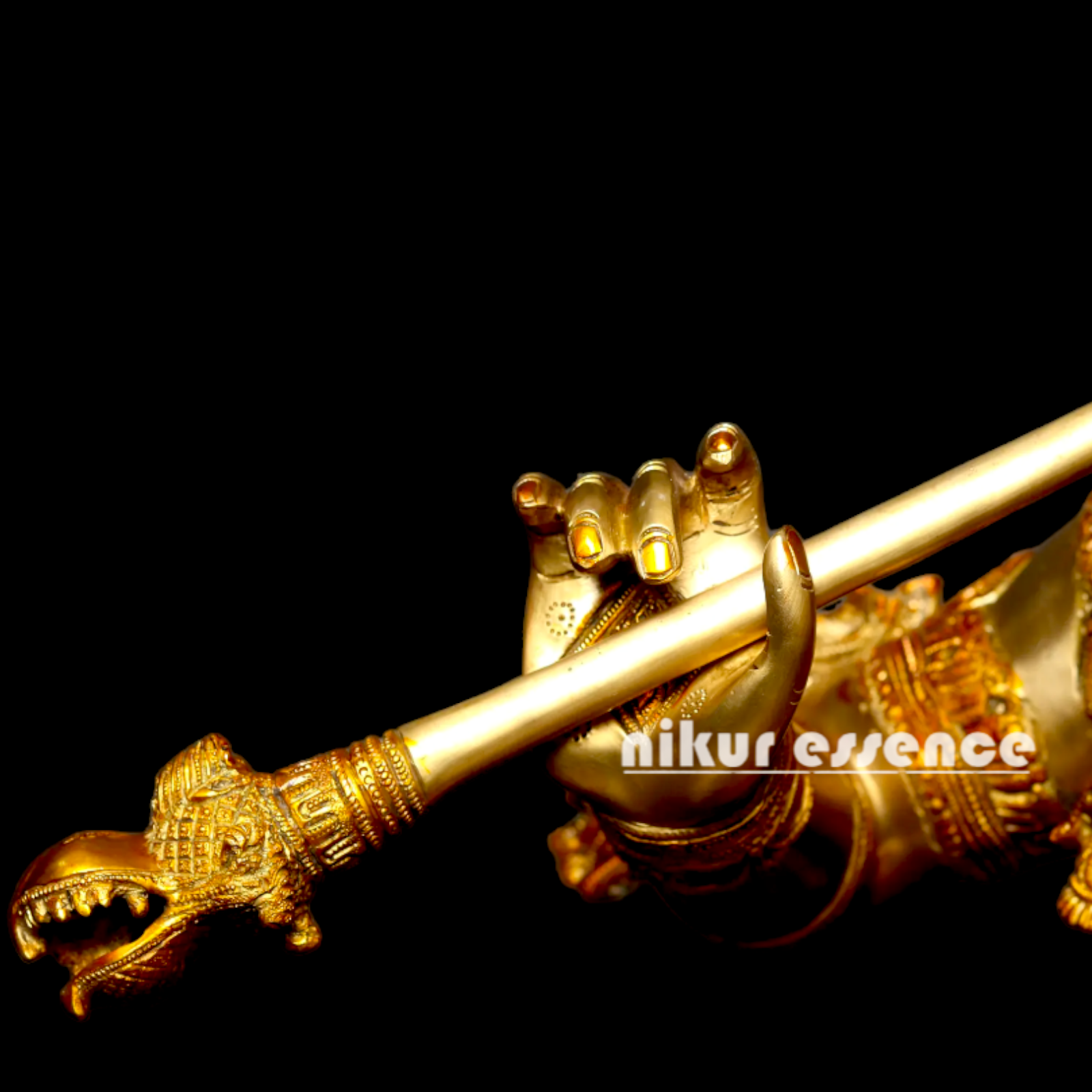 Lord Krishna Playing Flute Brass statue - 45 inches Nikuressence