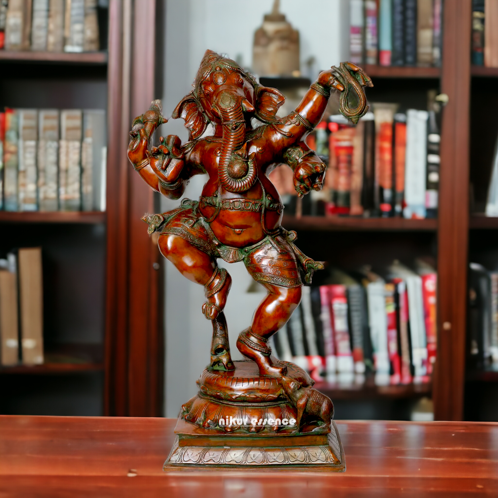 Brass Ganesha Ganpati Dance idol - 40 inches Nikuressence