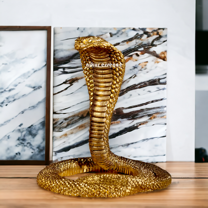 Pure Brass Snake statue - 7.75 inches Nikuressence