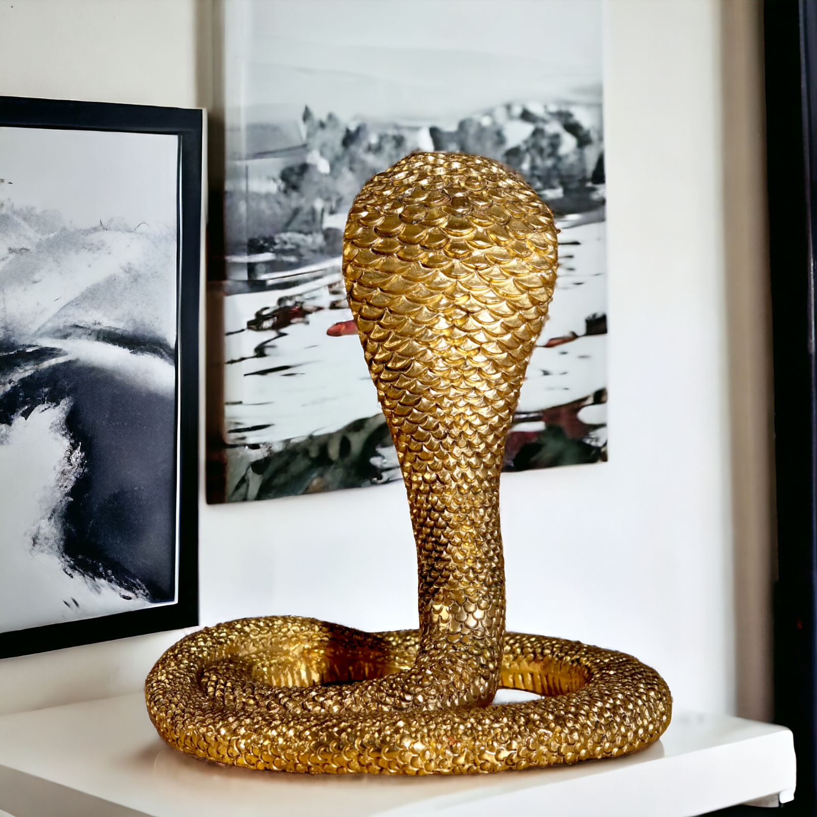 Pure Brass Snake statue - 7.75 inches Nikuressence