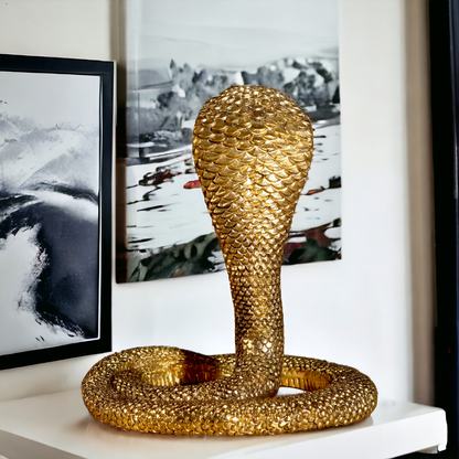 Pure Brass Snake statue - 7.75 inches Nikuressence