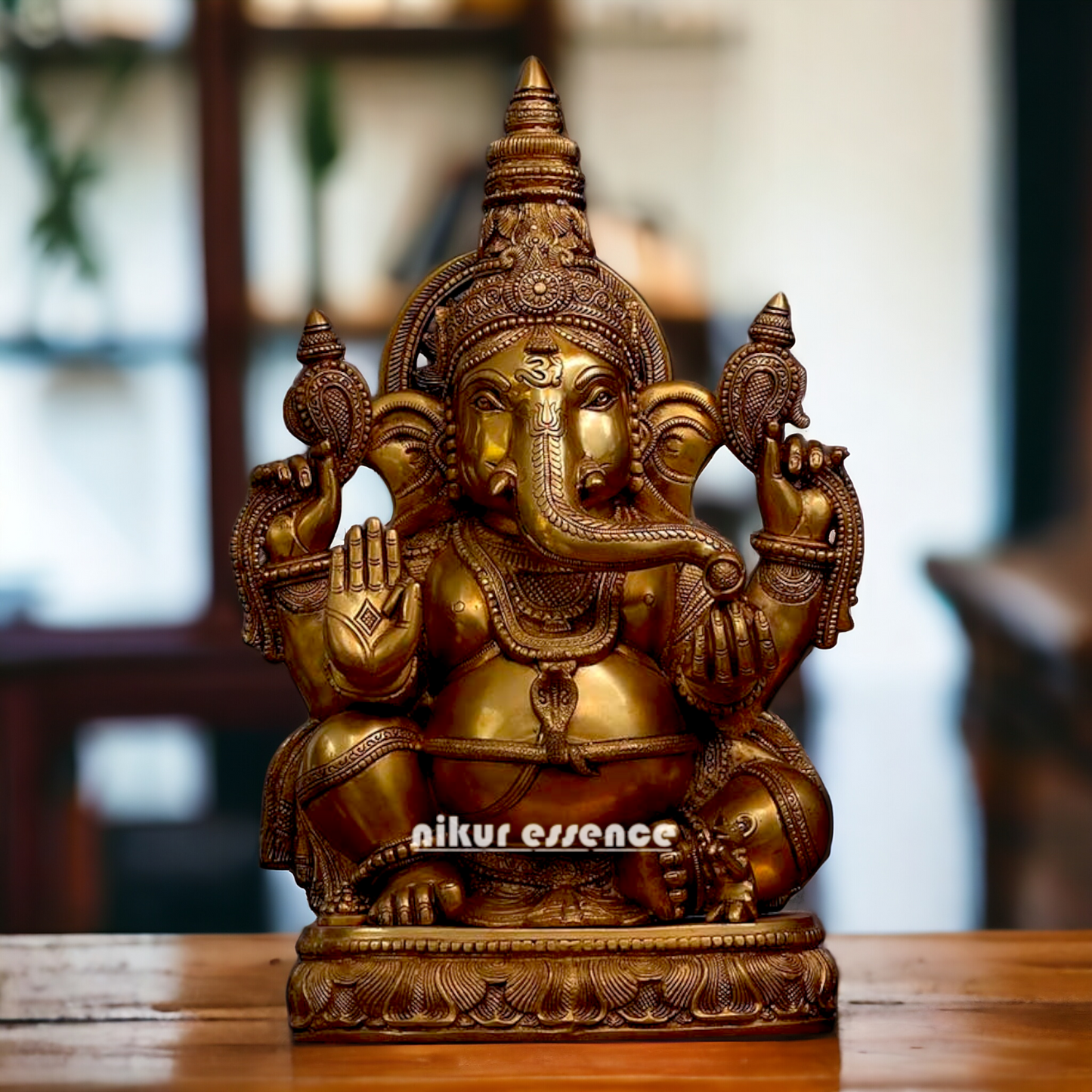 Large Ganesha Sitting with Blessing statue - 21 inches Nikuressence