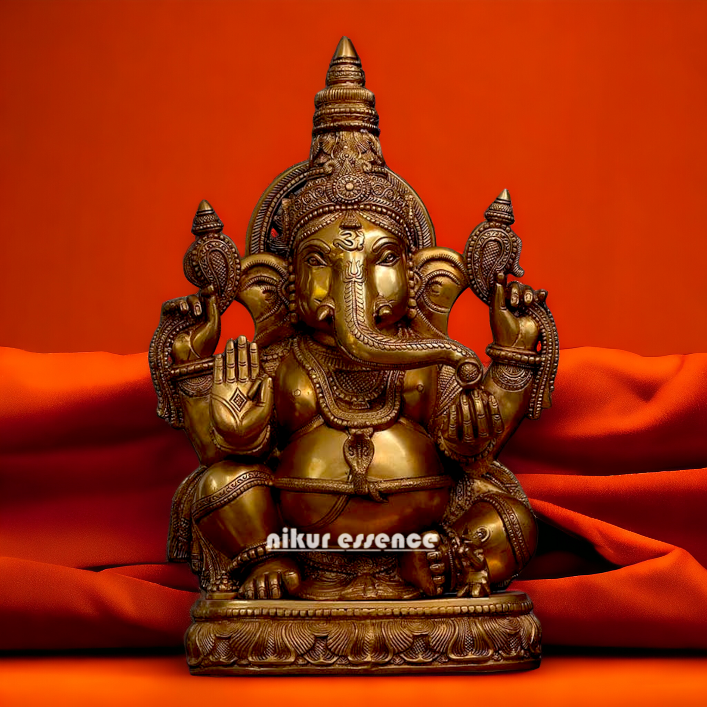 Large Ganesha Sitting with Blessing statue - 21 inches Nikuressence