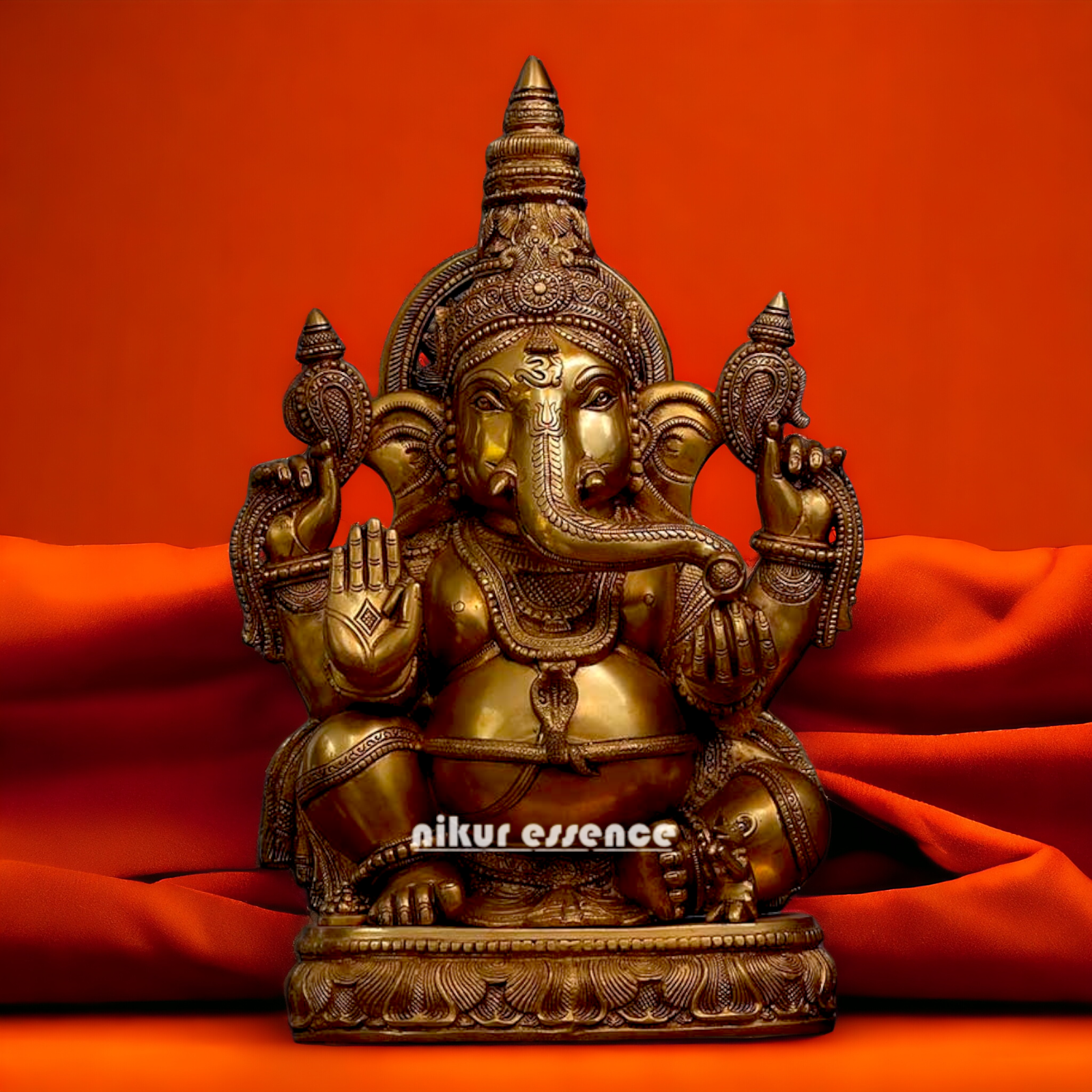 Large Ganesha Sitting with Blessing statue - 21 inches Nikuressence