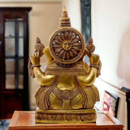 Large Ganesha Sitting with Blessing statue - 21 inches Nikuressence