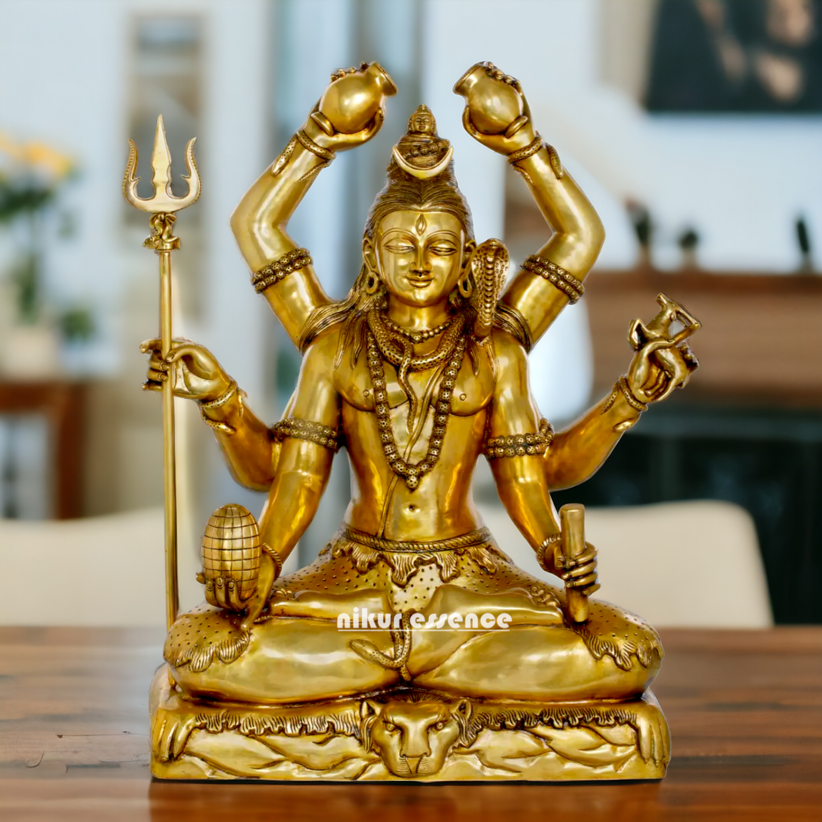 Pure Brass Shiva Meditation statue - 31 inches Nikuressence