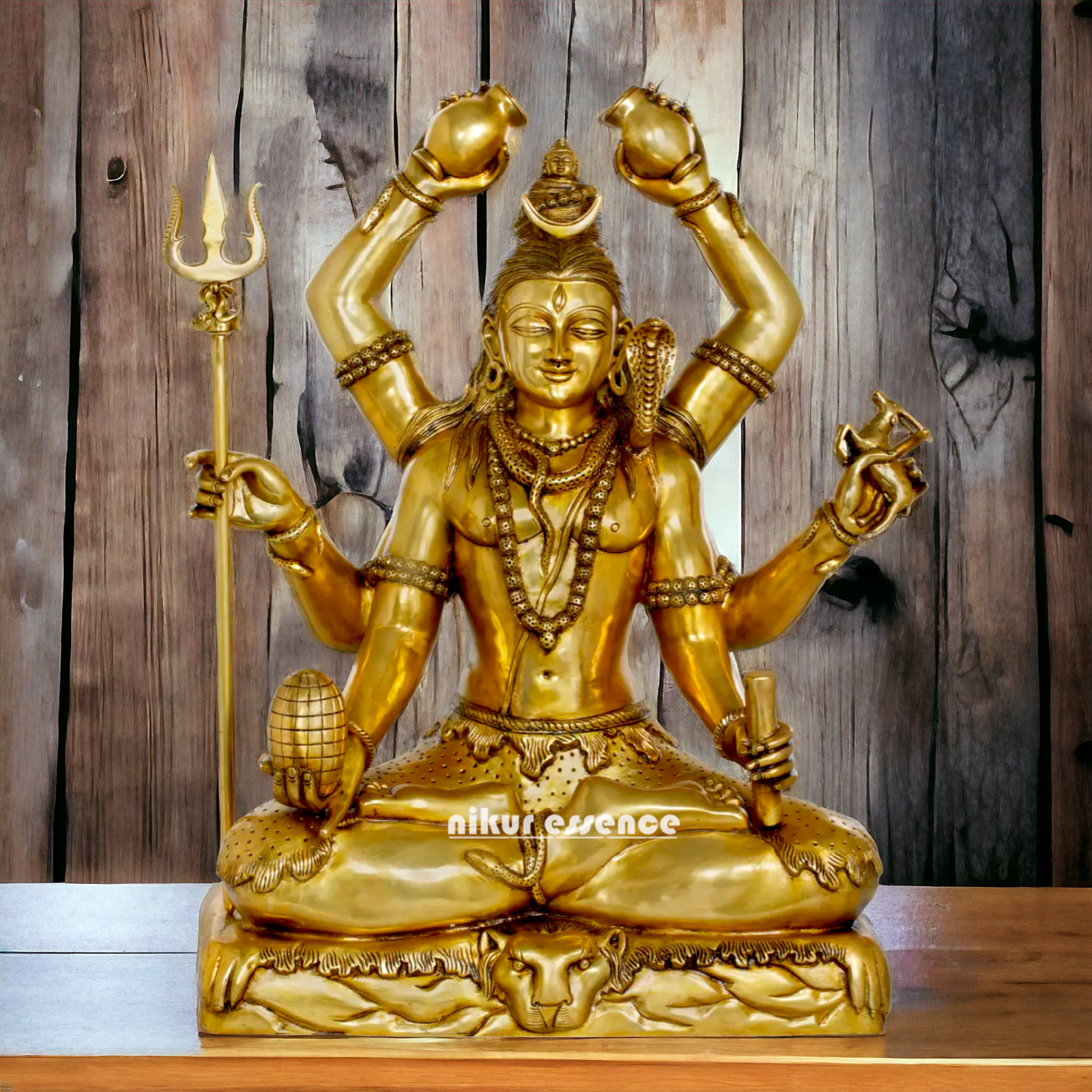 Pure Brass Shiva Meditation statue - 31 inches Nikuressence