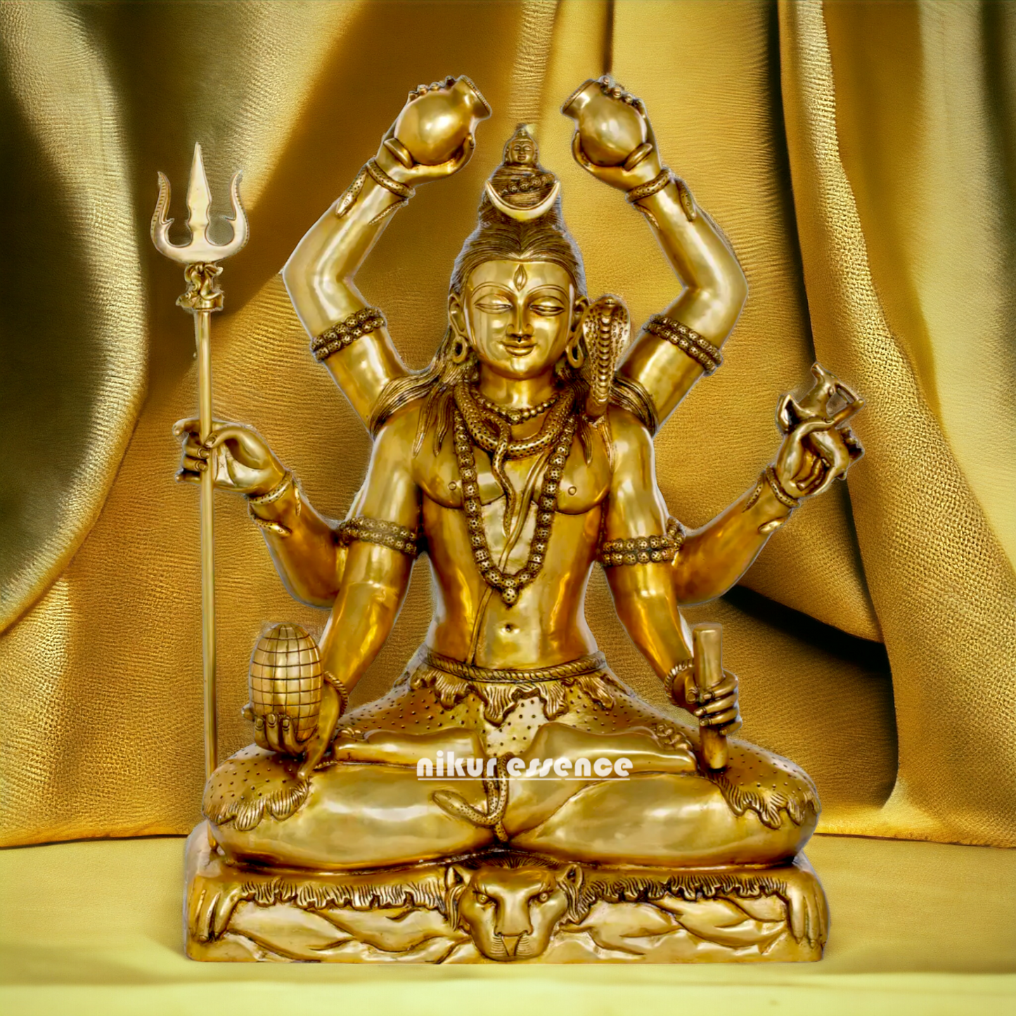 Pure Brass Shiva Meditation statue - 31 inches Nikuressence