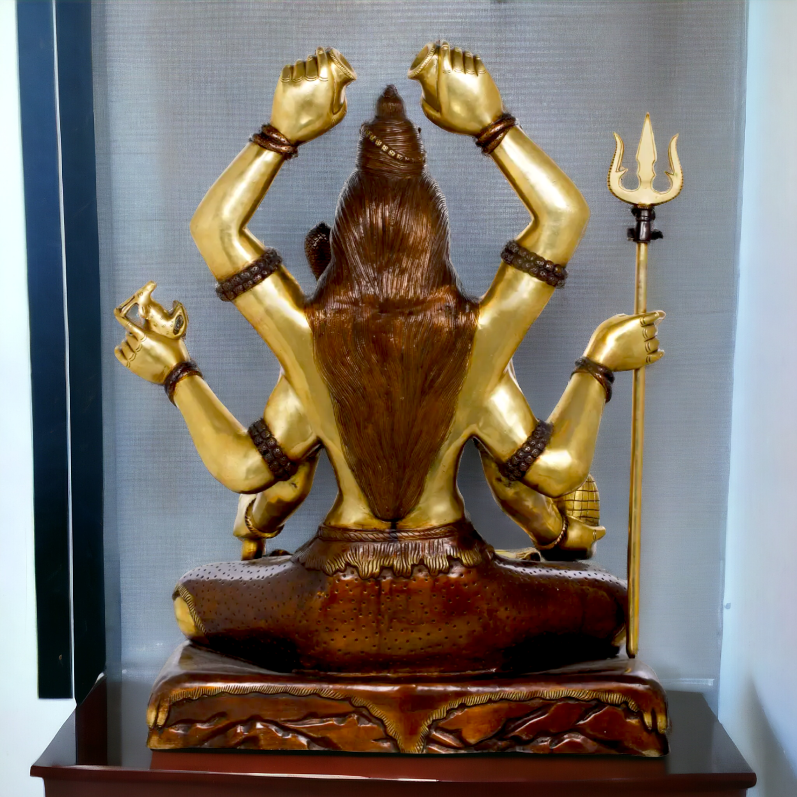 Big Shiva Mahadev Sitting Meditation Brass statue - 31 inches Nikuressence